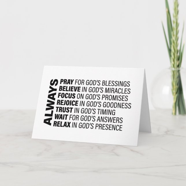 Always Aesthetic Christian Quotes God Art Gospel Card (Front)