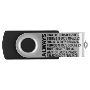 Always Aesthetic Christian Quotes God Art Gospel G Flash Drive