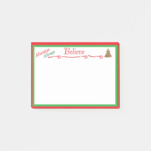 Always Always Believe Custom Printed Christmas 3m Post-it Notes