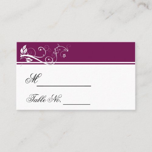 Always and Forever Amethyst Wedding Place Card Business Cards