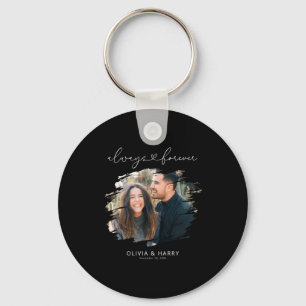 Always And Forever Couple Photo Keychain