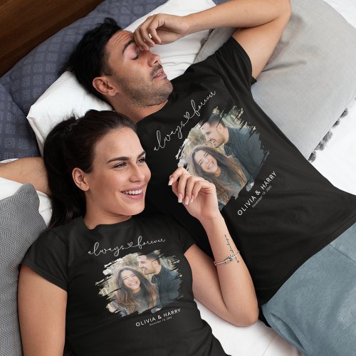Always and Forever Couple Photo T_Shirt