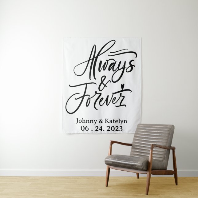 Always and Forever Custom Wedding Backdrop  (In Situ)
