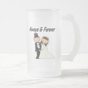 Always and Forever Frosted Glass Beer Mug