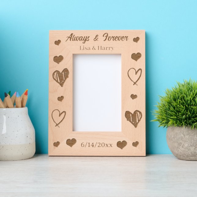 Always and Forever Personalized Romantic Engraved Frames (Front)