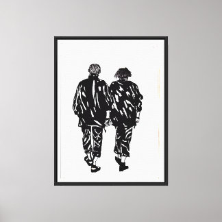 Always and Forever – Romantic Hand-Drawn Art Canvas Print