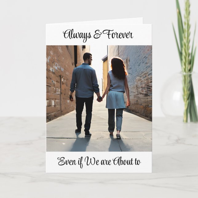 Always and Forever | Zombie Apocalypse Funny Card (Front)