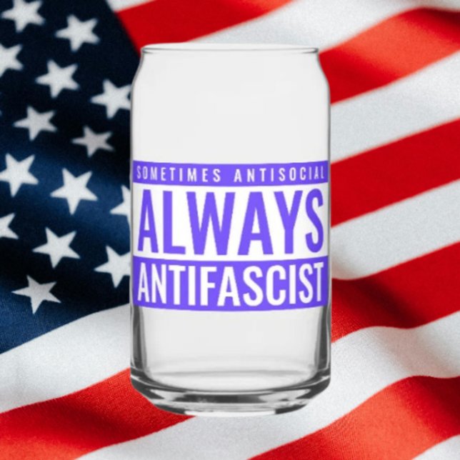 Always Antifascist Can Glass – Clear Blue (Creator Uploaded)