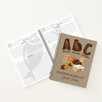 Always Baking Cookies Recipe Book by FamilyTreed at Zazzle