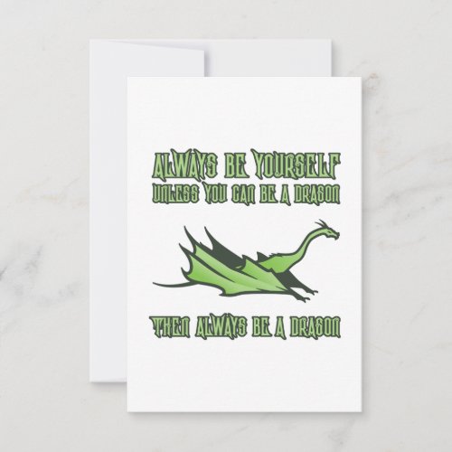 Always Be A Dragon Thank You Card