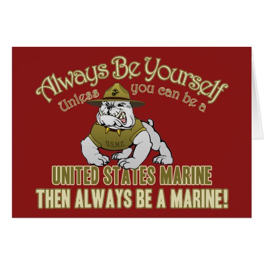 Always Be A Marine Cards (Front Horizontal)