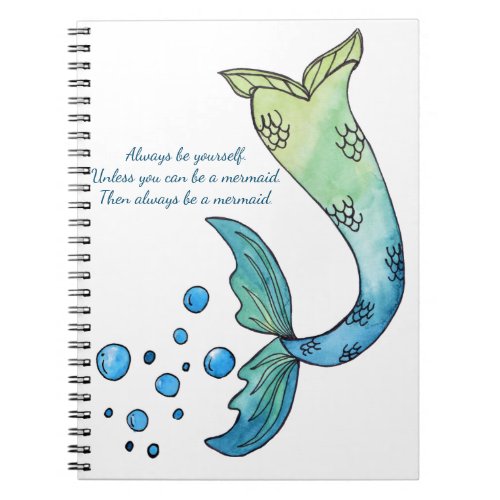 Always be a mermaid notebook