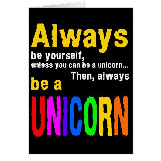 Always be a unicorn cards (Front)