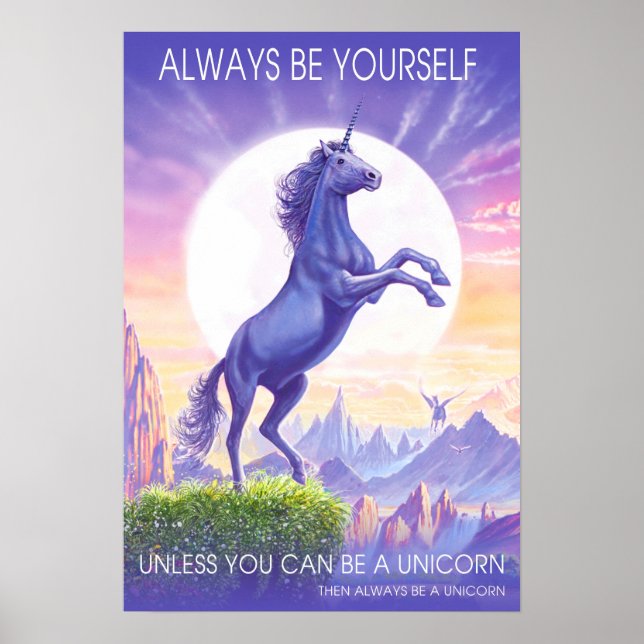 Always Be A Unicorn Purple Poster (Front)