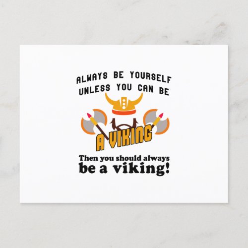 Always be a Viking Holiday Postcard