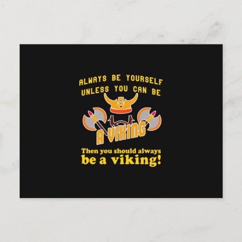 Always be a Viking Holiday Postcard