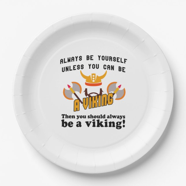 Always be a Viking Paper Plates (Front)