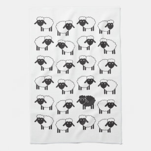 Always Be Ewe Black Sheep Kitchen Towel