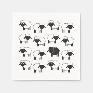 Always Be Ewe Black Sheep Napkins