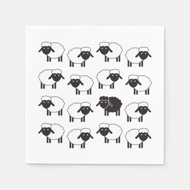 Always Be Ewe Black Sheep Napkins (Front)