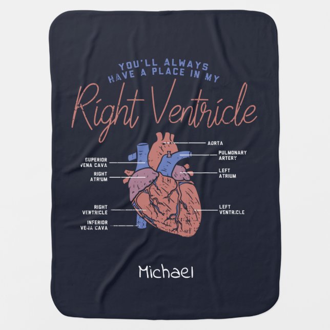 Always Be in My Right Ventricle Paramedic Baby Blanket (Front)