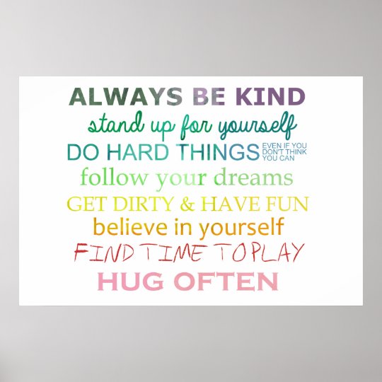 Always be Kind Poster | Zazzle.com