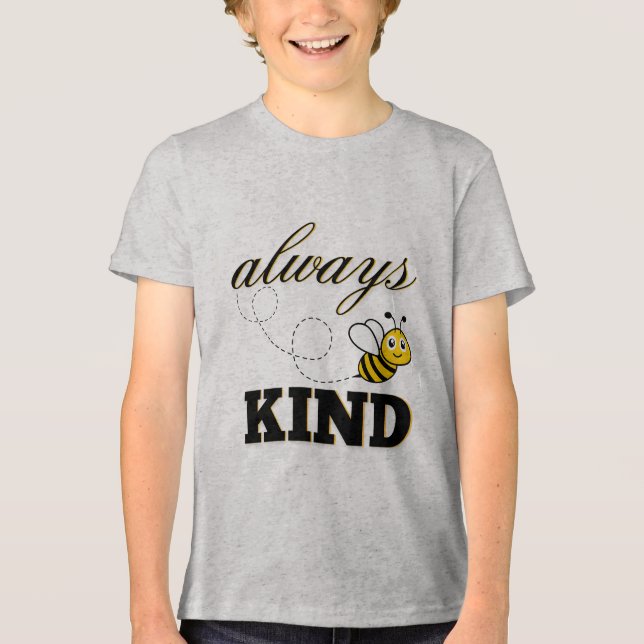 "always be kind" t-shirt Tri-Blend shirt (Front)