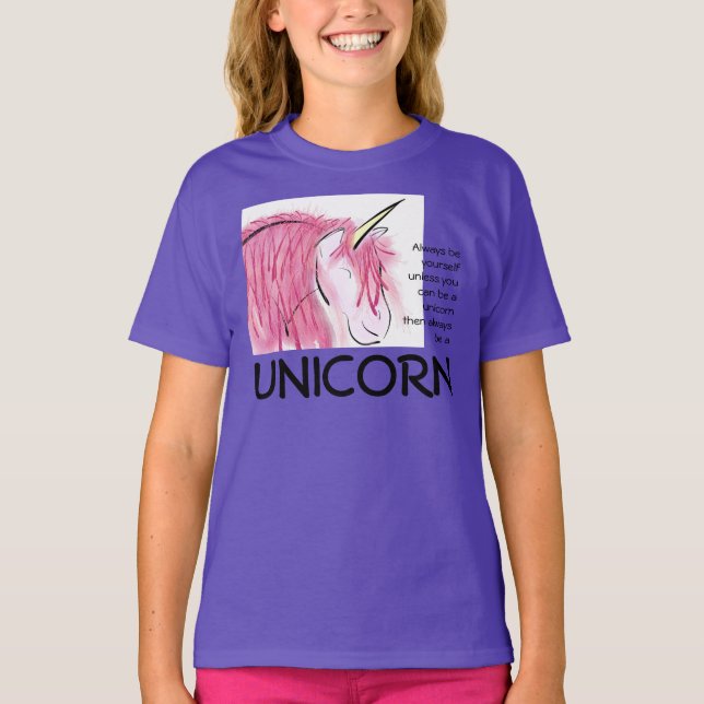 Always be yourself 3/4 tee girls (Front)