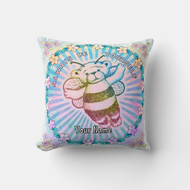 Always Be Yourself Throw Pillow (Front)