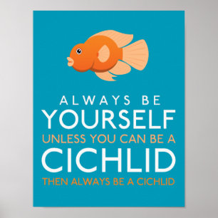Always Be Yourself Unless You Can Be A Cichlid Poster