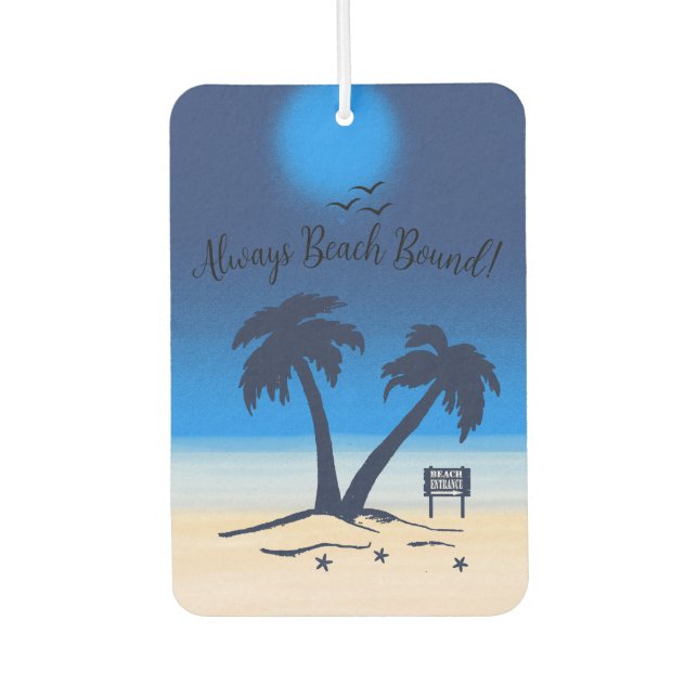  Always Beach Bound, Midnight Blue Air Freshener (Front)