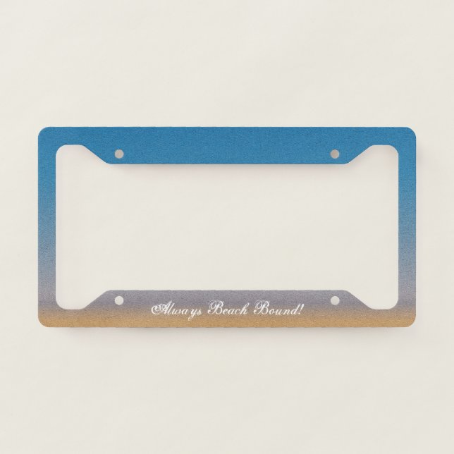 Always Beach Bound Pastel License Plate Frame (Front)