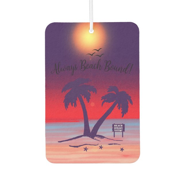 Always Beach Bound, Purple Air Freshener (Front)