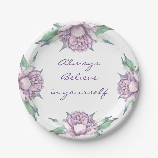 Always believed in yourself  paper plates (Front)