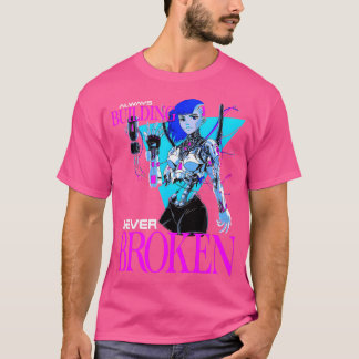 Always Building Never Broken Workout Bodybuilding T-Shirt