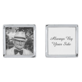 Always By Your Side Custom Memorial Photo Groom Cufflinks