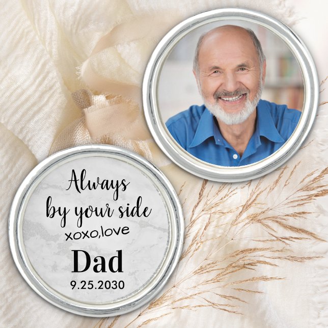Always By Your Side Custom Photo Wedding Memorial  Cufflinks (Creator Uploaded)