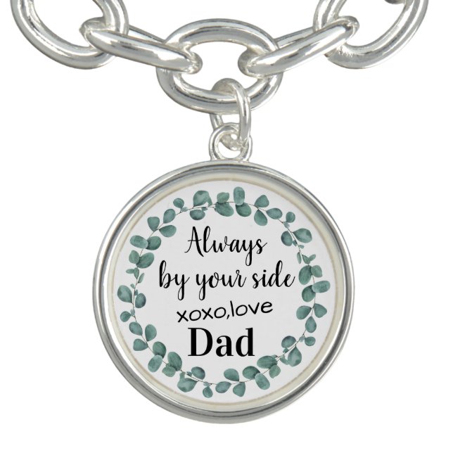 Always By Your Side Dad Memorial Wedding Bracelet (Design)