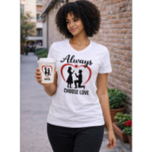 Always Choose Love Women’s Romantic V-Neck Tee