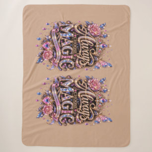 Always Choose Magic Sparkle Crystal Design Sherpa Blanket