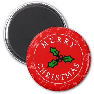 Always Christmas Holly Magnet