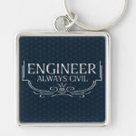 Always Civil Engineer Keychain