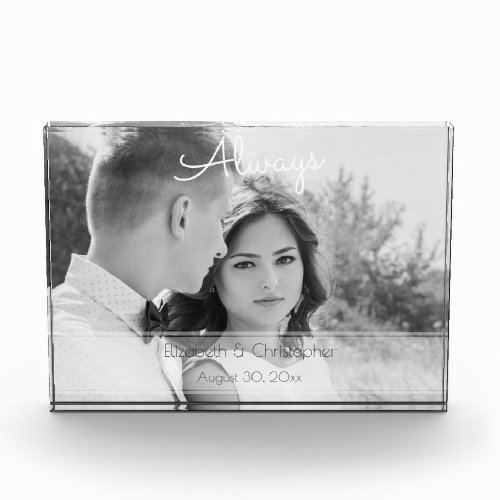 Always Color to Black and White Wedding Day Photo Block