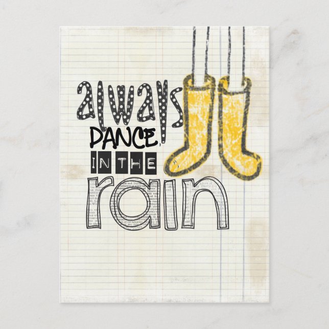 always dance in the rain postcard (Front)