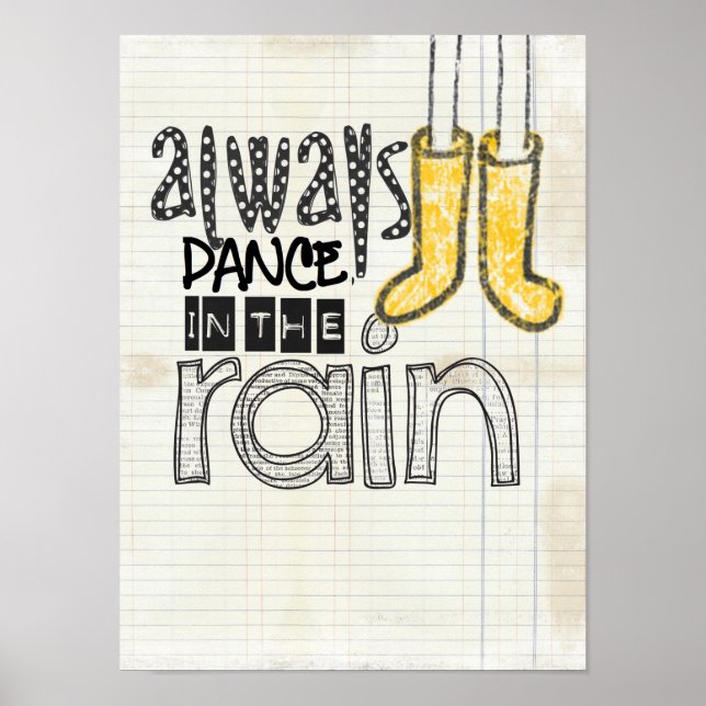 always dance in the rain poster (Front)