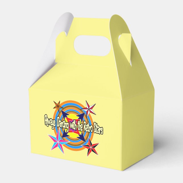 Always dancing with the Retro stars  Favor Boxes (Front Side)