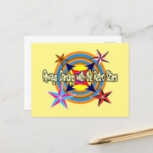 Always dancing with the Retro stars  Holiday Postcard