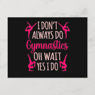 Always Do Gymnastics Gymnast Gymnastic Sports Love Announcement Postcard