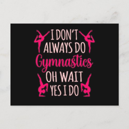 Always Do Gymnastics Gymnast Gymnastic Sports Love Announcement Postcard