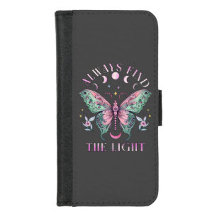 Always Find the Light Beautiful colorful butterfly iPhone 8/7 Wallet Case